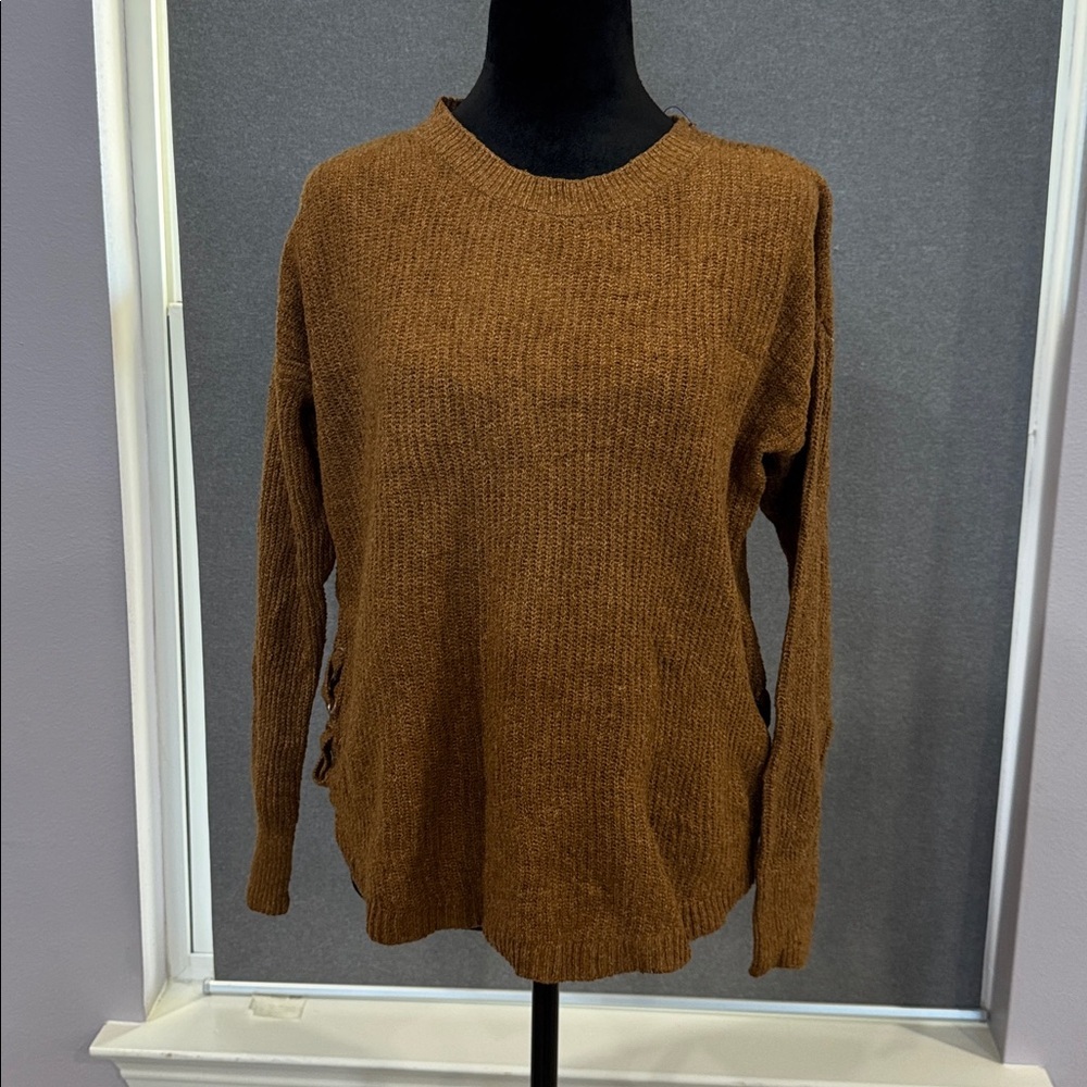 Pink Republic Women's Brown Sweater Cardigan